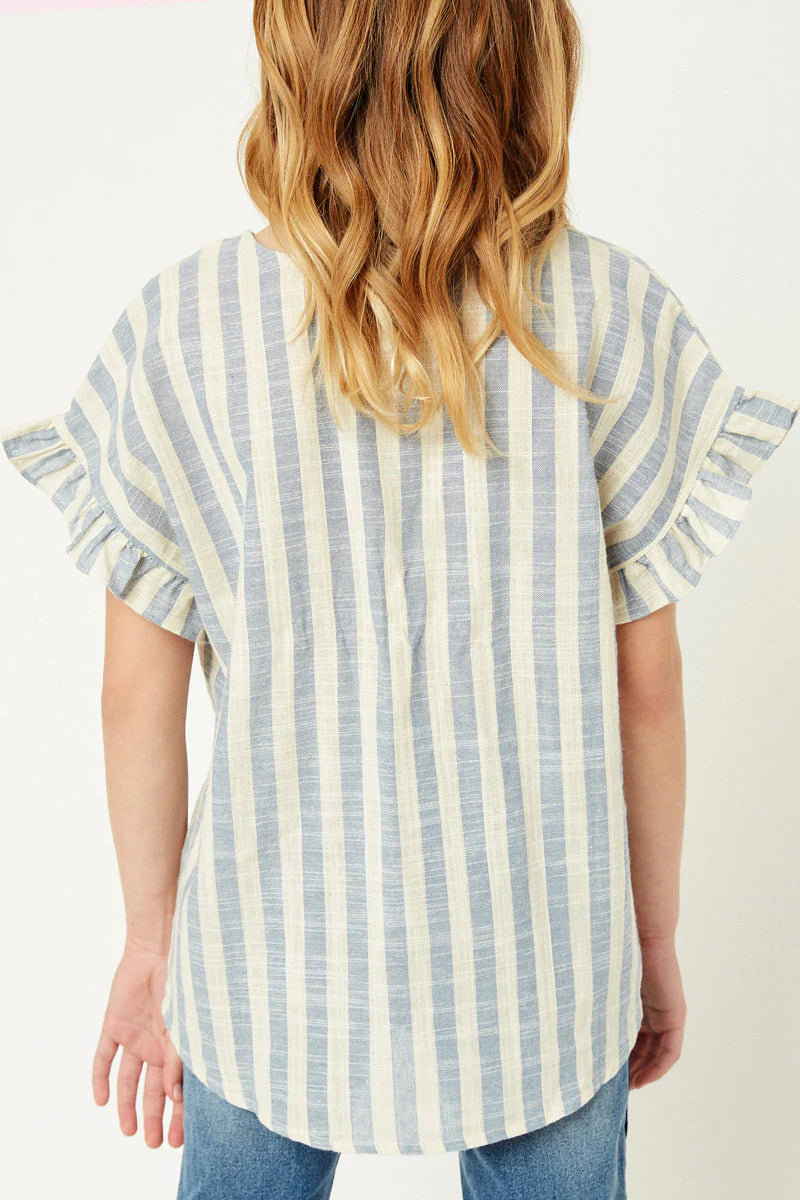 Stripe Linen Button-Down