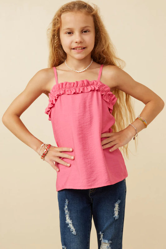 Girls Ruffle Cami Tank