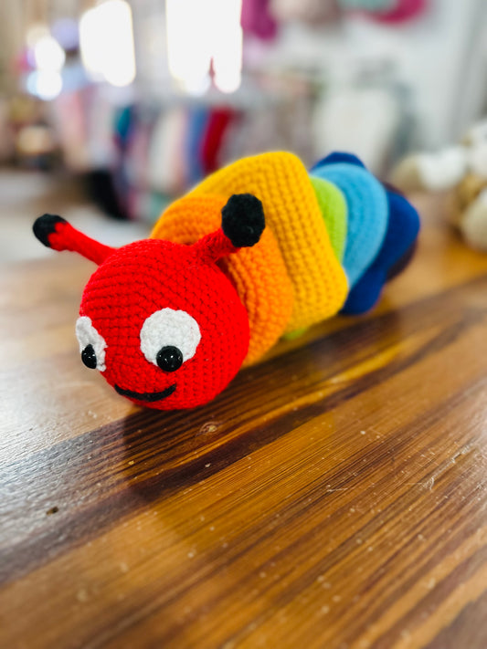 Crocheted Catepillar Stacking Toy
