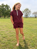 Garnet Scalloped Set