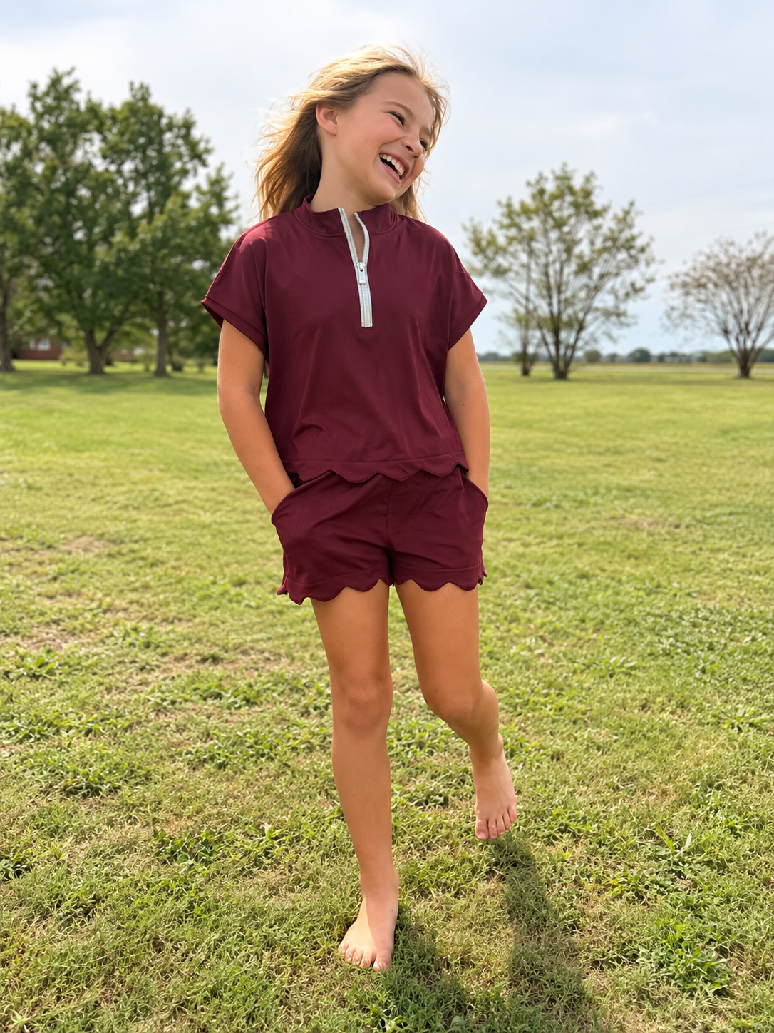 Garnet Scalloped Set