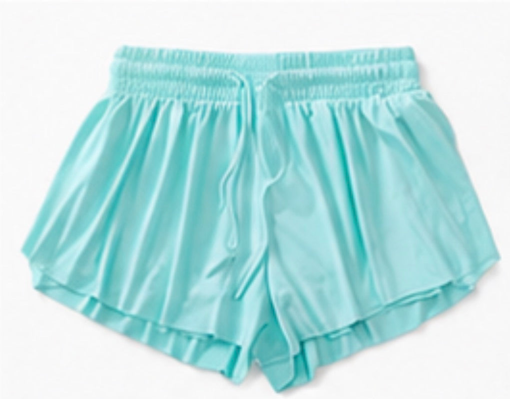 Athletic Butterfly Short: Aqua