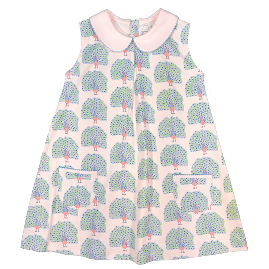 Pretentious Peacock Twirl Dress