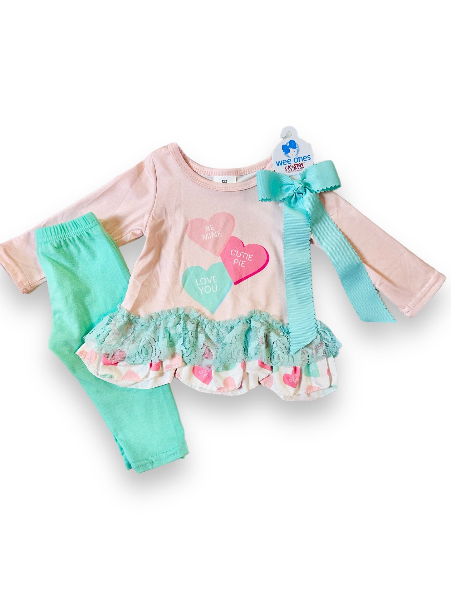Lace Hearts Girl Set