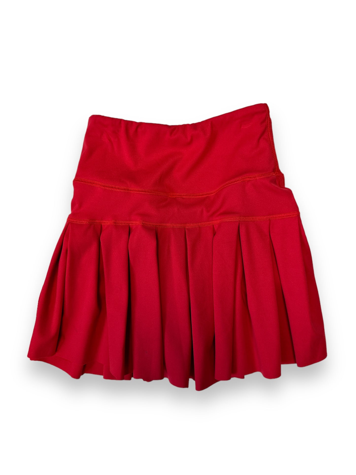 Red Pleated Skort