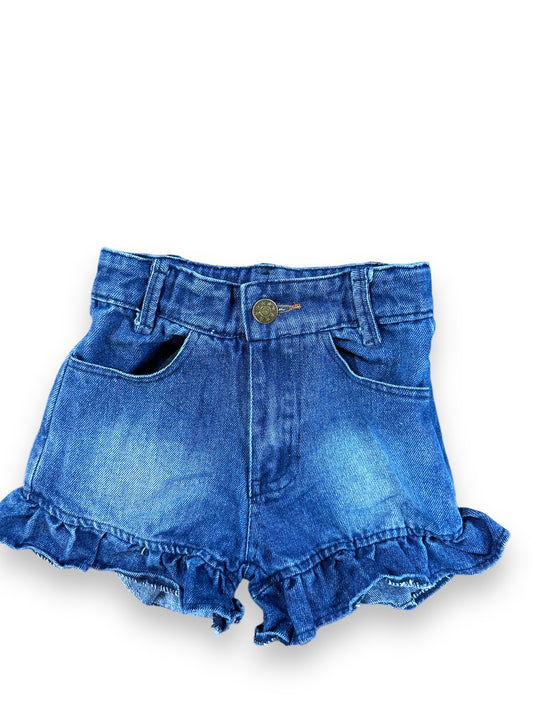 Ruffle Denim Shorts