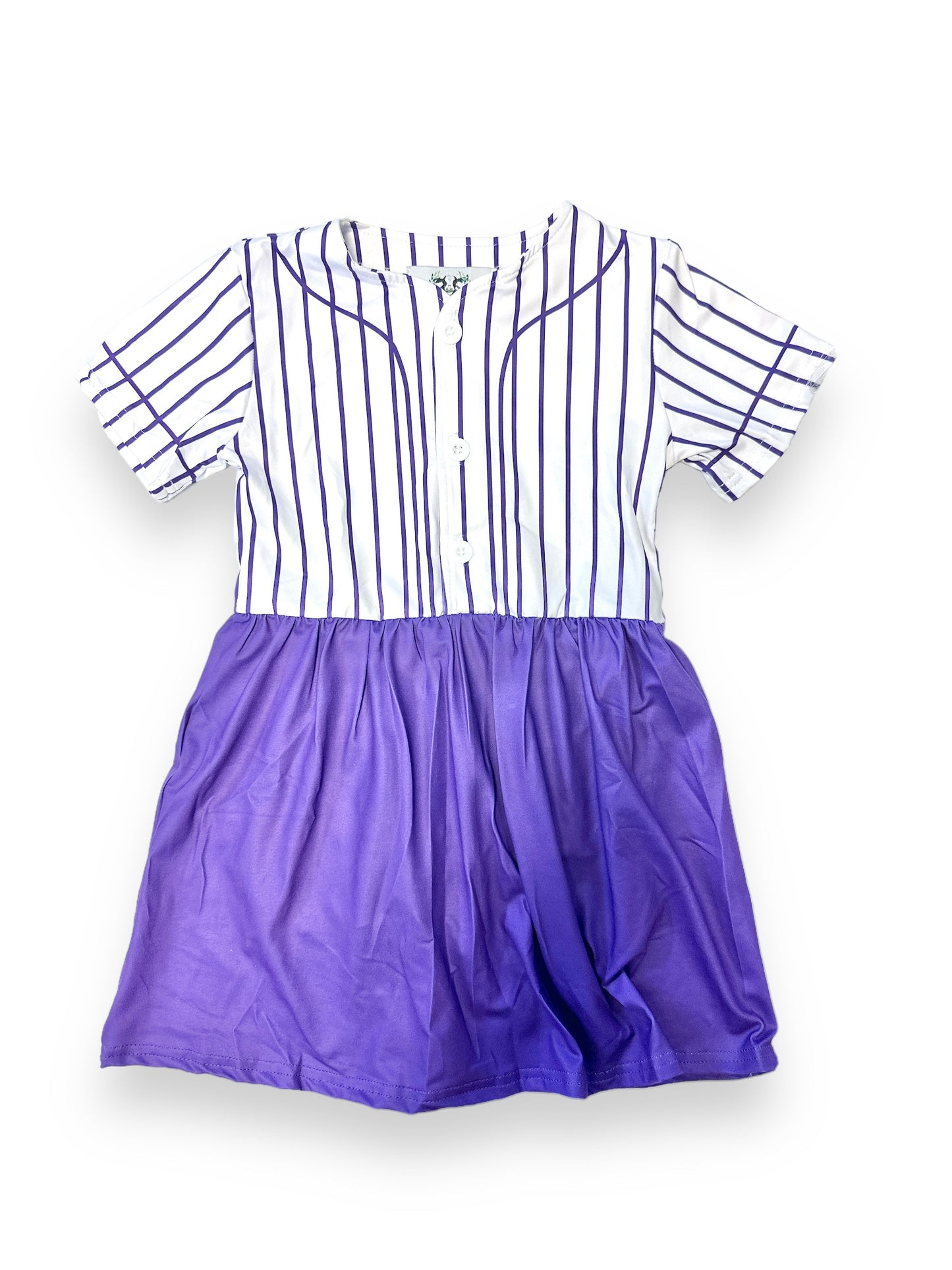 Purple Pin Stripe Dress