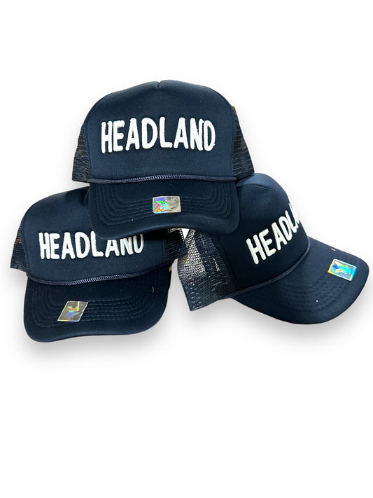 Navy Headland Embroidered Trucker Hat