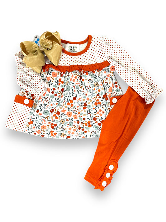 Sweet Fall Floral Girl Set