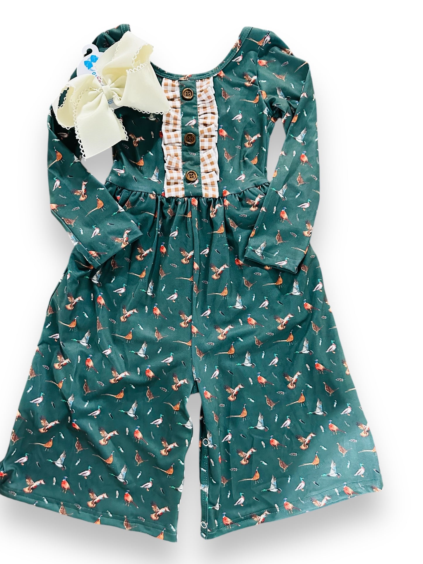 Bird Hunting Girls Romper