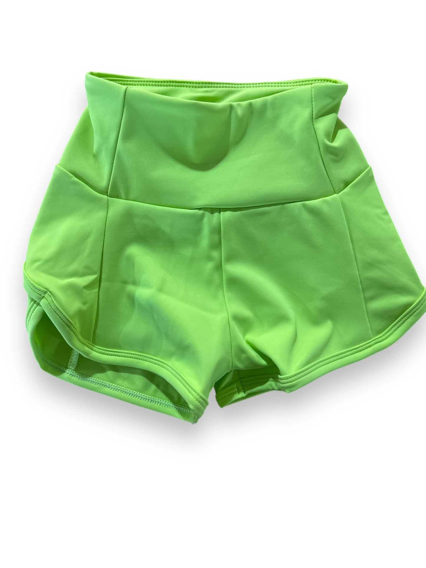 Girls Athletic Lime Shorts