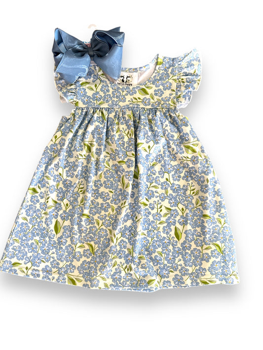 Blue Ditzy Floral Dress