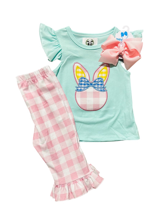 Girls Bunny Check Set