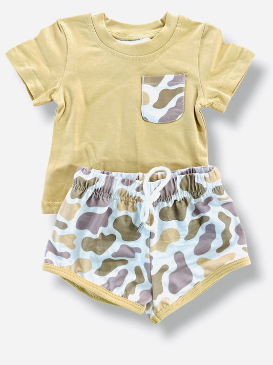 Boys Sand Camo Set