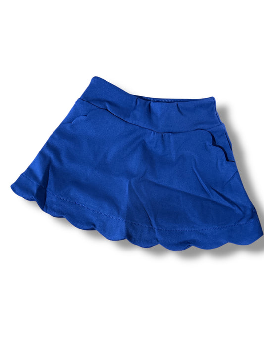 Scalloped Skort-Navy