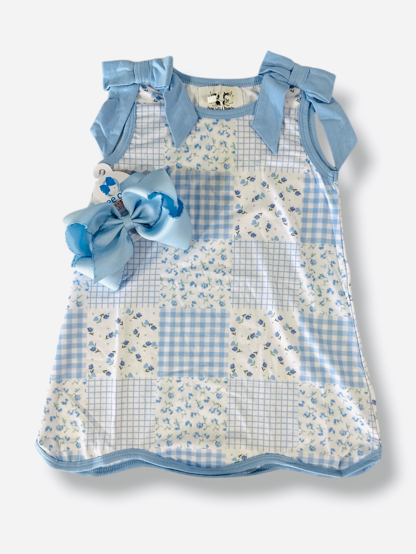 Quilted in Blue Dress