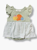 Gingham Pumpkin Skirted Bubble