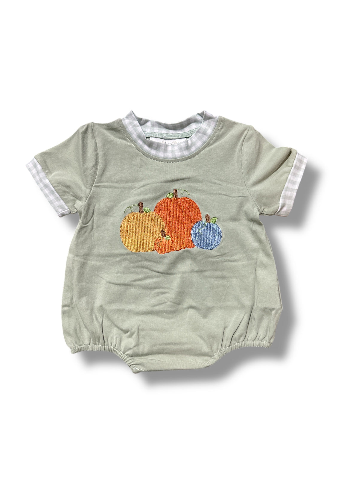 Gingham Pumpkin Boy Bubble