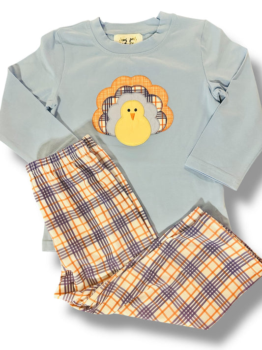 Preppy Turkey Boy Set