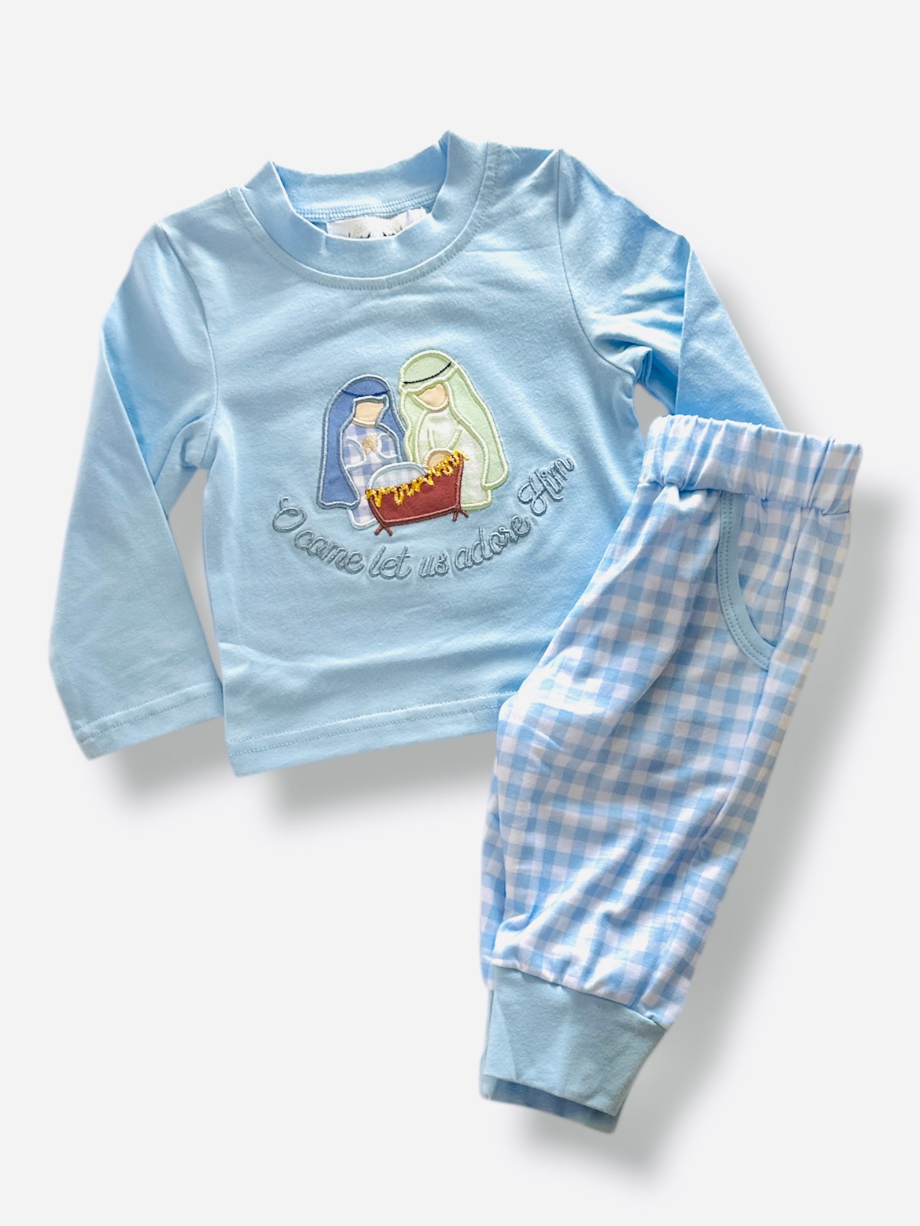 Blue Nativity Set