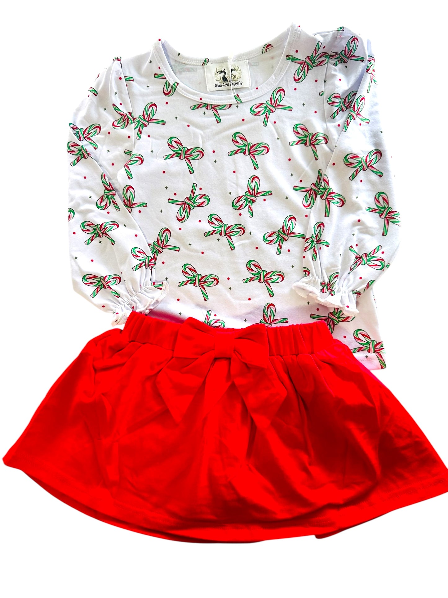 Candy Cane Bouqet Skirt Set