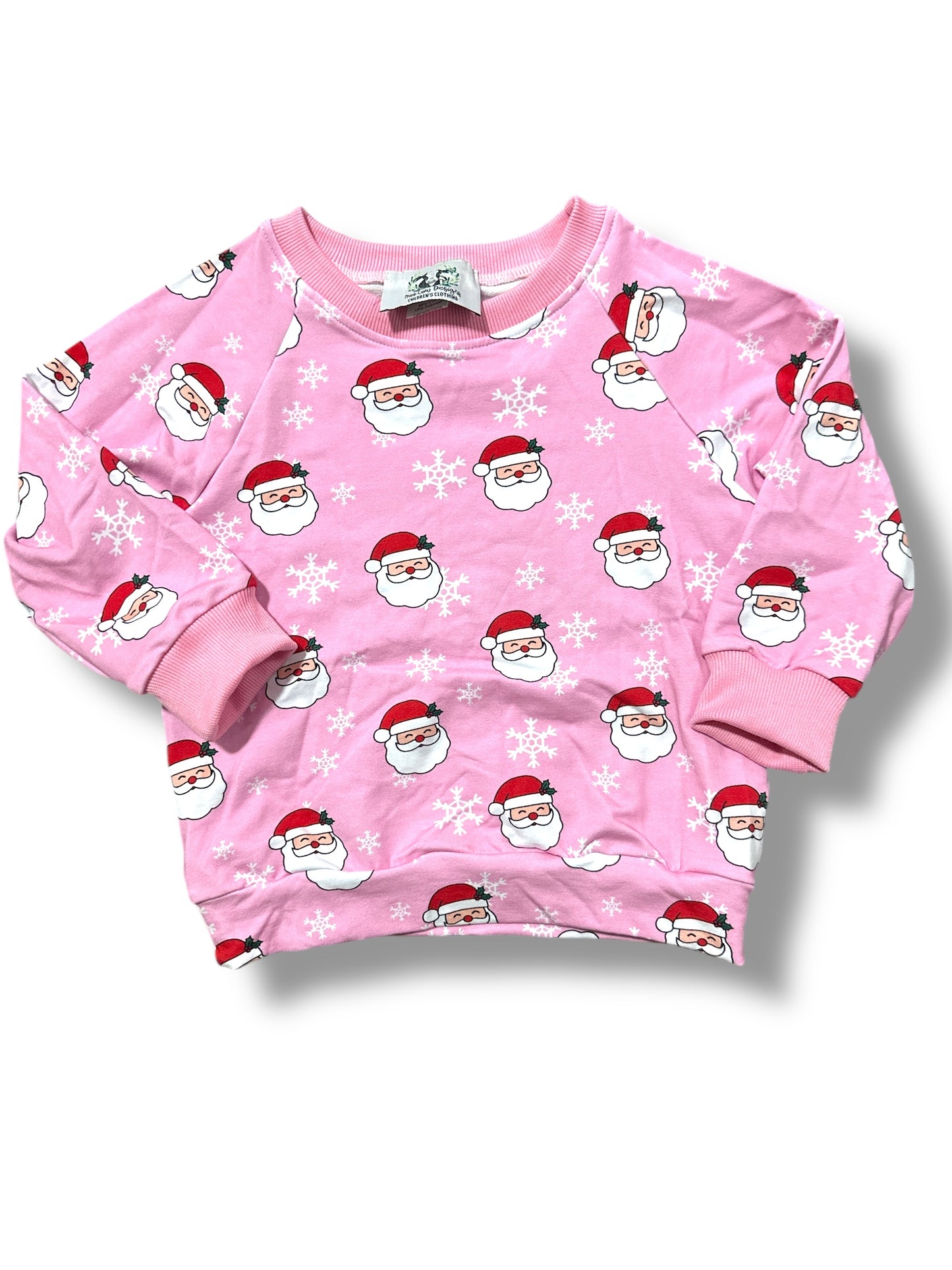 Pink Santa Light Sweatshirt
