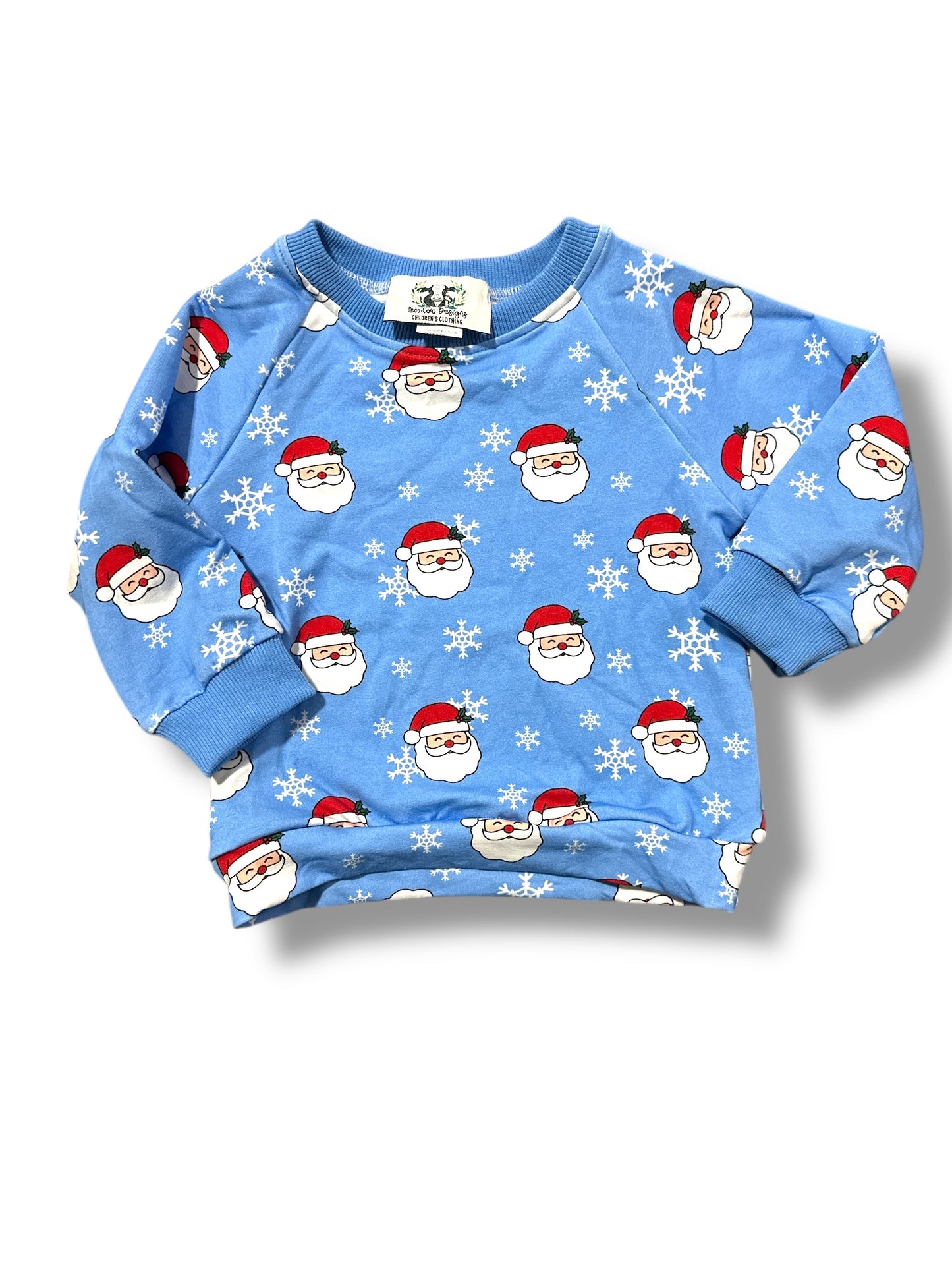 Blue Santa Light Sweatshirt