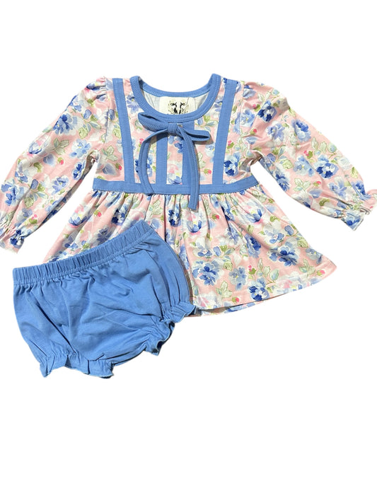 Winter Floral Diaper Set