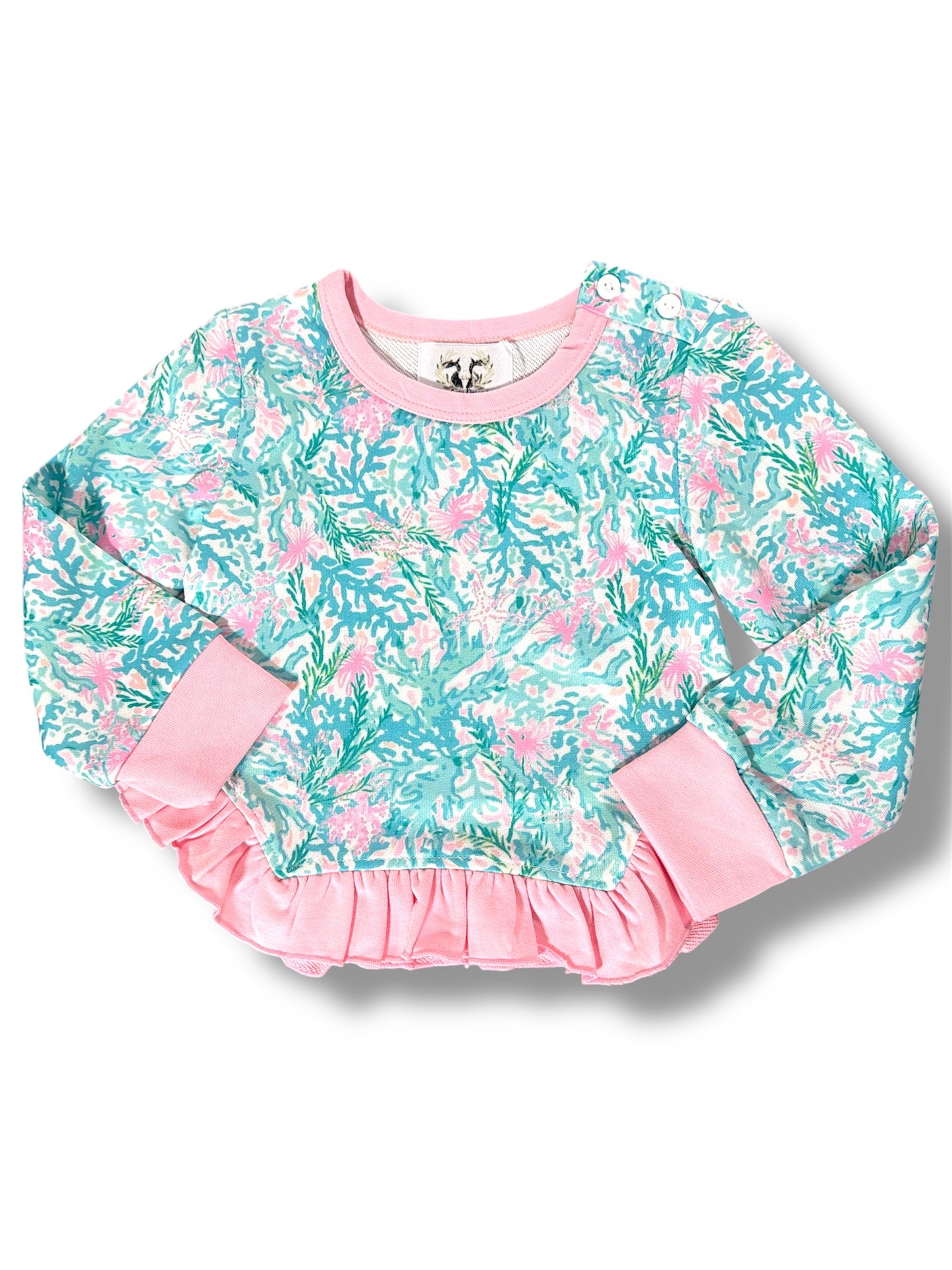 Floral Ruffle Sweater