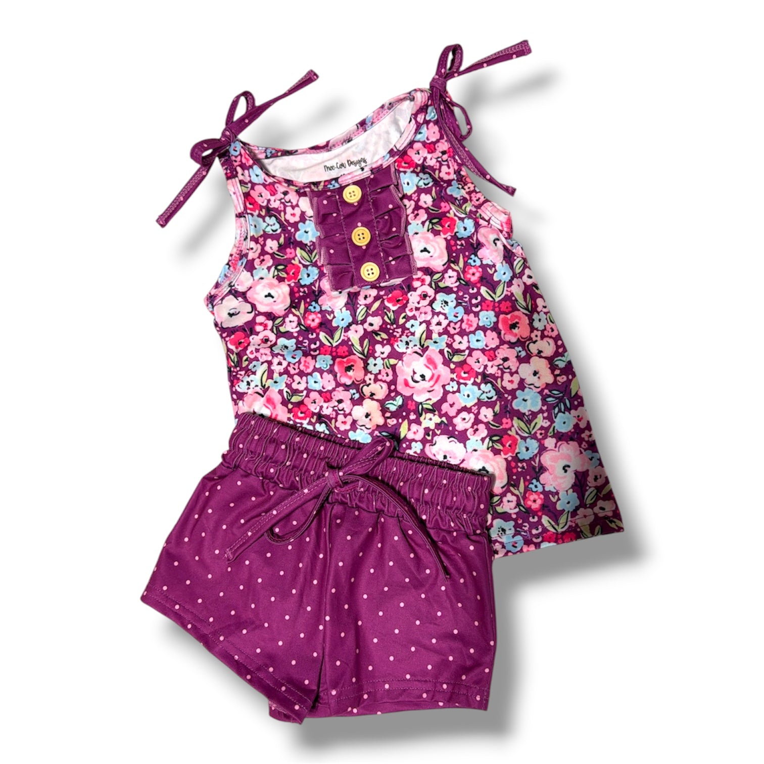 Purple Polka Dot Set