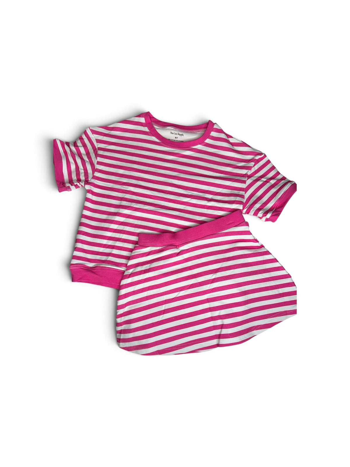 Pink Stripe Skort Set