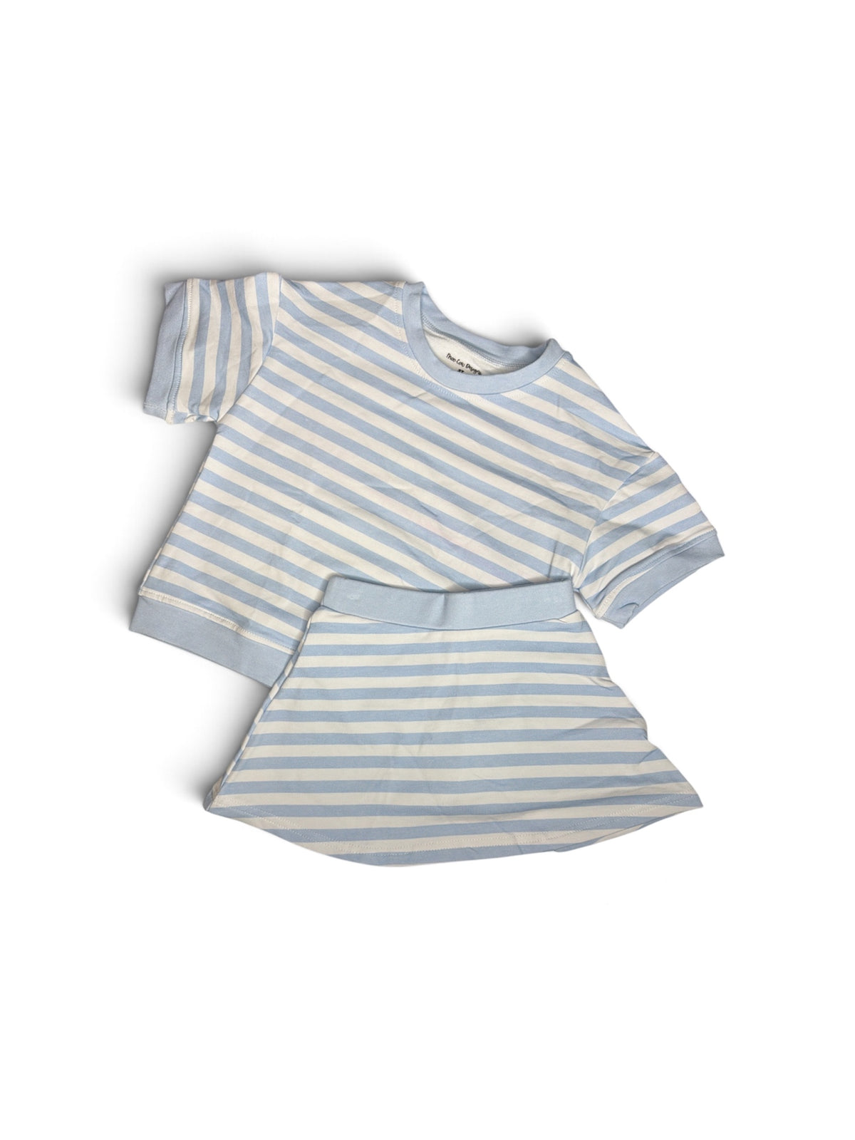 Blue Stripe Skort Set