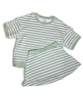 Green Stripe Skort Set