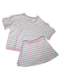 Light Pink Stripe Skort Set