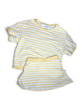 Yellow Stripe Skort Set