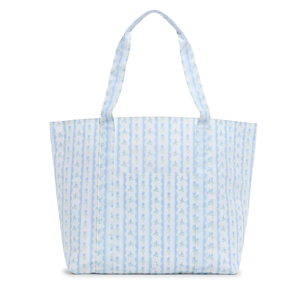 Jumbo Tote - X-large Tote Ribbon Blue Floral
