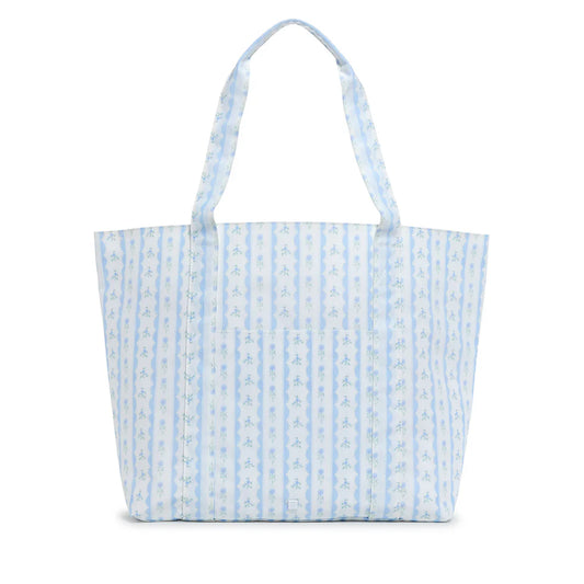 Jumbo Tote - X-large Tote Ribbon Blue Floral