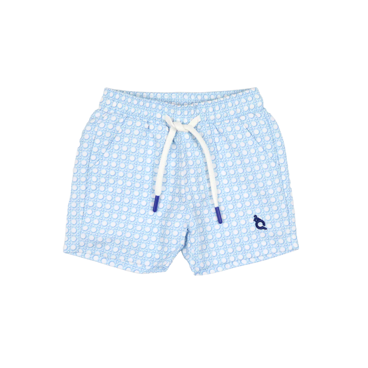 Blue Cane Lattice Swim Trunk