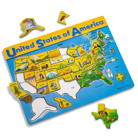 USA Wooden Map Puzzle