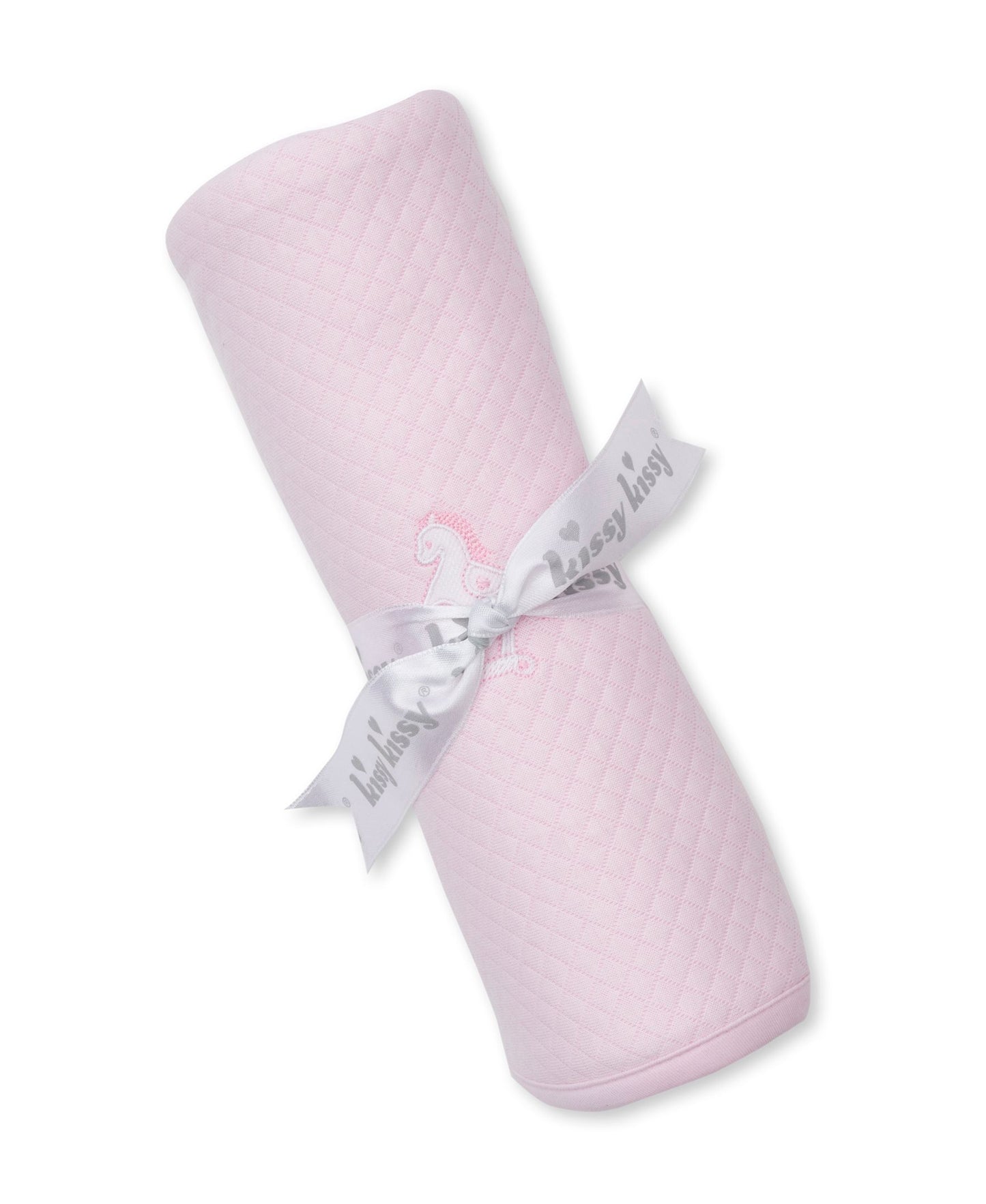 Rocking Horse Jacquard Blanket-PINK