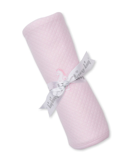 Rocking Horse Jacquard Blanket-PINK