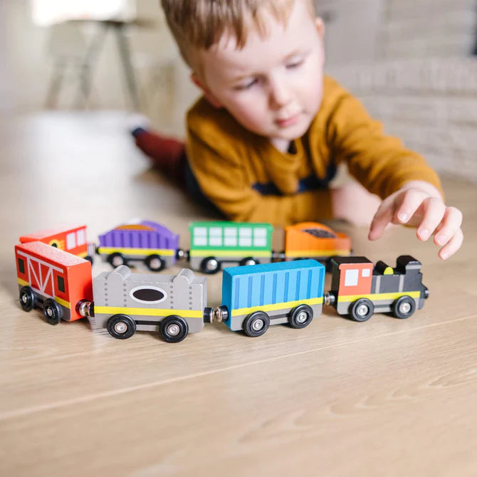Wooden Train Cars-Magnetic