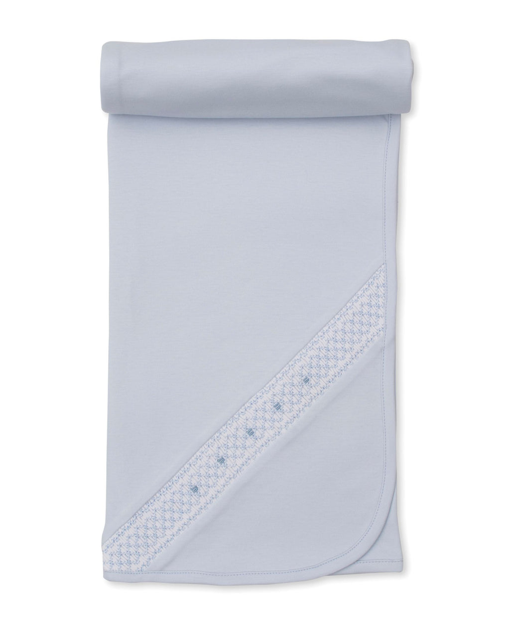Classic Blue Smocked Blanket