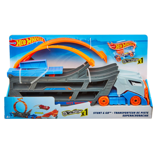 Hot Wheels Stunt N Go Transporter Track Playset