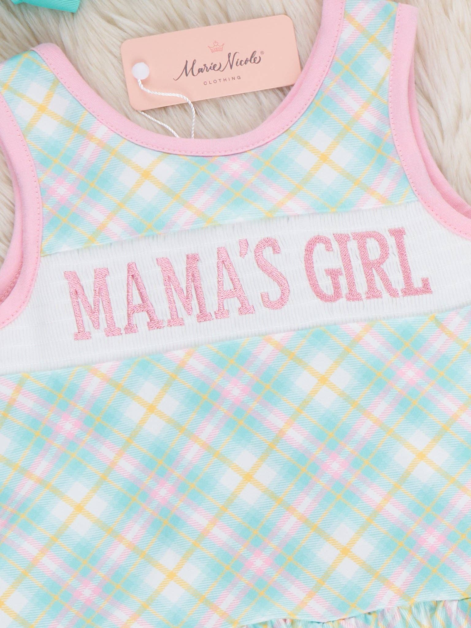 Mama’s Girl Pastel Plaid Set