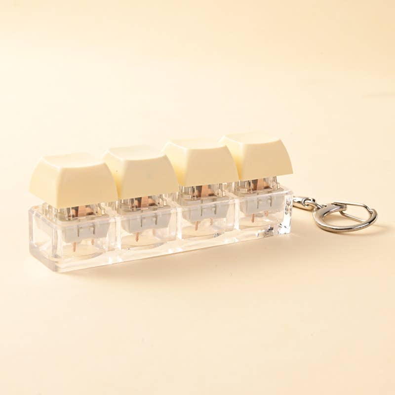 Keyboard Fidget Keychain Fidget Stress Relief Sensory Toy: Blue