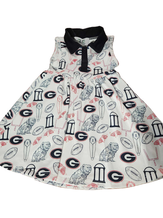 Game Day Dress/red and black