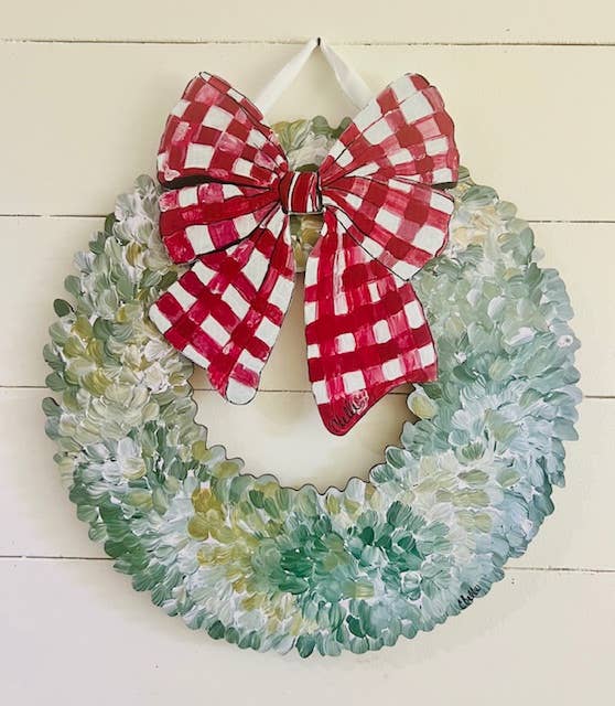 12” Red Checked Bow – Interchangeable Wreath &Décor