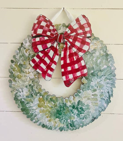 12” Red Checked Bow – Interchangeable Wreath &Décor