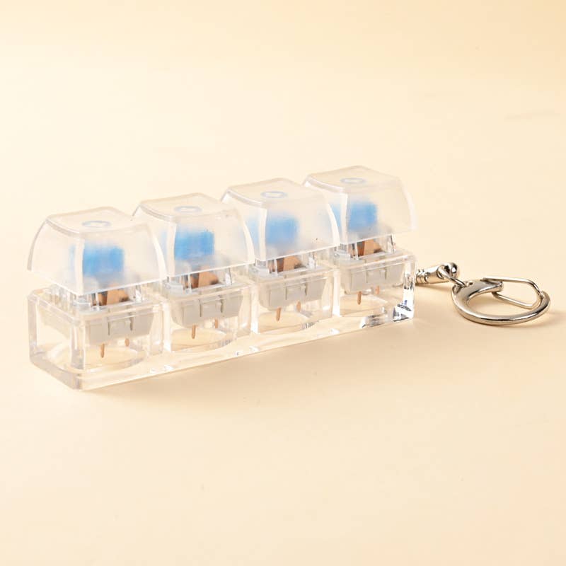 Keyboard Fidget Keychain Fidget Stress Relief Sensory Toy: Blue